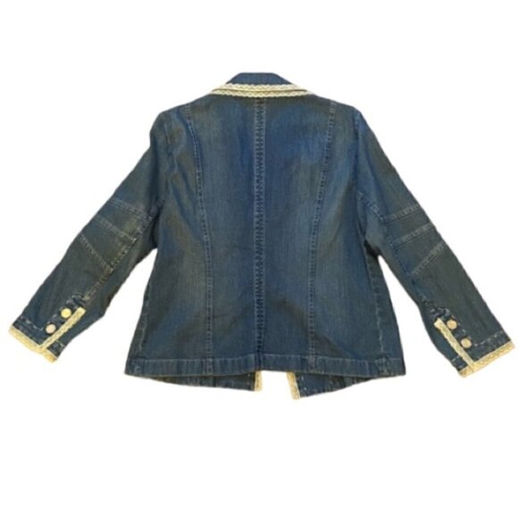 A Priori Denim Jacket with Lace Detail and Pockets - Picture 2 of 8